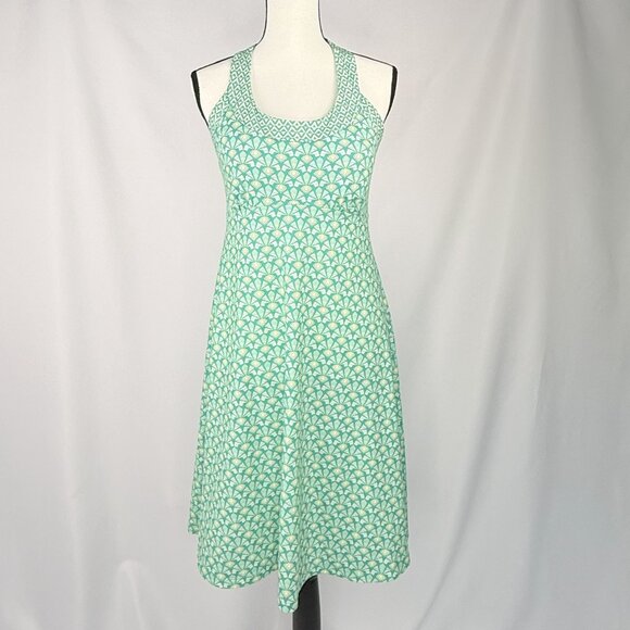 PrAna Cali Racerback Sundress in Green with Built-in Bra, Size M - Picture 1 of 4